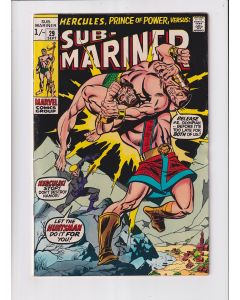 Sub-Mariner (1968) #  29 UK Price (5.0-VGF) (1986079) 1st battle with Hercules