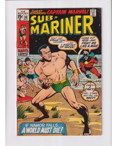 Sub-Mariner (1968) #  30 (4.5-VG+) (1698132) Captain Marvel, Cover tear