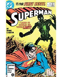 Superman (1987) #   1 (7.0-FVF) Flyer, No postcard