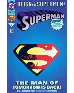 Superman (1987) #  78 Die-Cut (7.0-FVF) Guardian, Cyborg-Superman