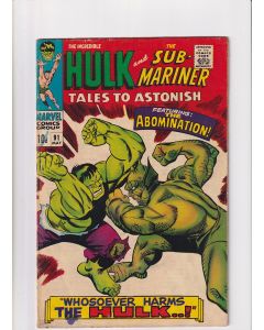 Tales to Astonish (1959) #  91 UK Price (4.5-VG+) (2244833) Sub-Mariner, Incredible Hulk, 1st Abomination cover app.