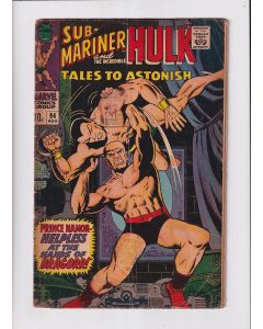 Tales to Astonish (1959) #  94 UK Price (3.0-GVG) (1887048) Sub-Mariner, Incredible Hulk