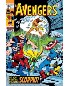 Avengers (1963) #  72 (3.5-VG-) 1st Zodiac, Top staple detached from CF