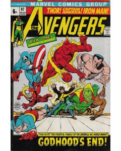 Avengers (1963) #  97 UK Price (4.5-VG+) Captain Marvel, Top staple detached