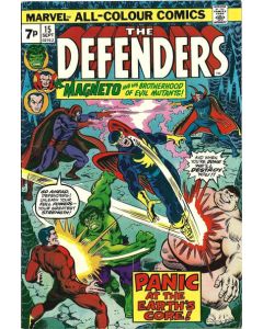 Defenders (1972) #  15 UK Price (5.0-VGF) Magneto & The Brotherhood, With Value Stamp