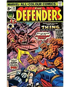 Defenders (1972) #  20 UK Price (6.0-FN) The Thing, With Value Stamp