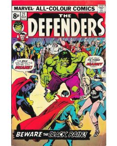 Defenders (1972) #  21 UK Price (7.0-FVF) The Headmen