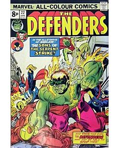 Defenders (1972) #  22 UK Price (6.0-FN) Sons of the Serpent