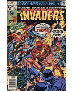 Invaders (1975) #  21 UK Price (4.0-VG)