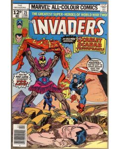 Invaders (1975) #  25 UK Price (5.0-VGF) Scarlet Scarab