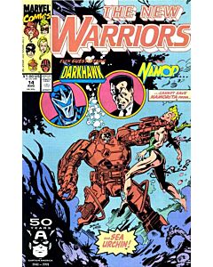 New Warriors (1990) #  14 (5.0-VGF) Namor, Darkhawk, Tag on cover