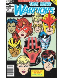 New Warriors (1990) #  25 Newsstand (6.0-FN) Die-Cut cover, Tag on cover