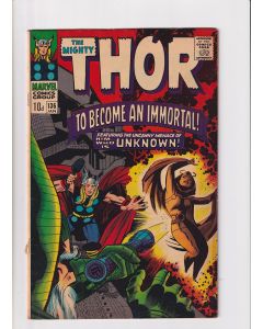 Thor (1962) # 136 UK Price (5.0-VGF) (2040671) Lower staple detached