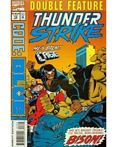 Thunderstrike (1993) #  13 Double Feature (6.0-FN) Cage Price tag on Cover