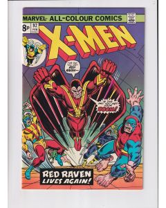 Uncanny X-Men (1963) #  92 UK Price (7.5-VF-) (274630) Red Raven