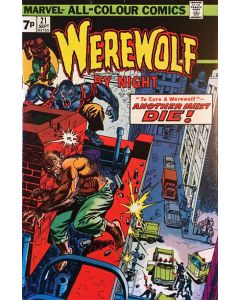 Werewolf by Night (1972) #  21 UK Price (4.5-VG+)