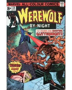 Werewolf by Night (1972) #  28 UK Price (5.0-VGF) Dr. Glitternight