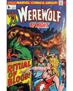 Werewolf by Night (1972) #   7 UK Price (5.0-VGF) Ritual of Blood