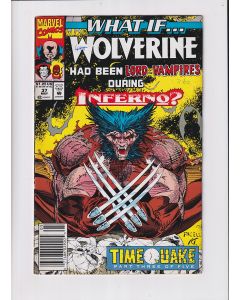 What If (1989) #  37 Newsstand (6.0-FN) Wolverine, Inferno Tie-In, Pen ink on cover