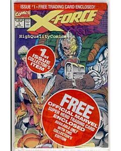 X-Force (1991) #   1 Polybag with Cable Card Negative UPC (7.0-FVF)